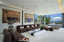 Living area and stunning artworks